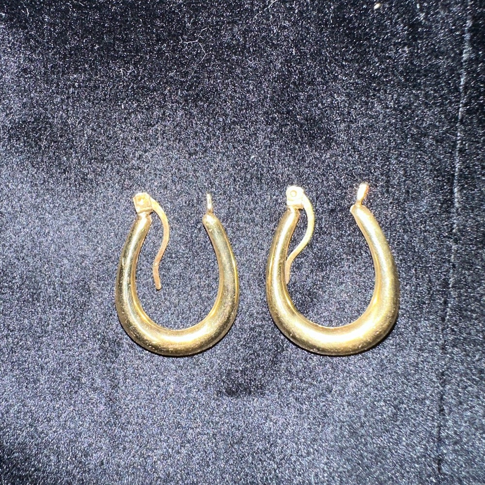 Gold tone earrings smaller loop